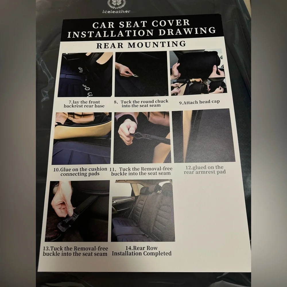Iceleather cover seats in black. - Picture 4 of 5